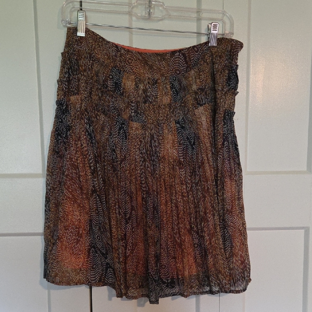 Peruvian Connection A-Line Skirt in Brown and Black